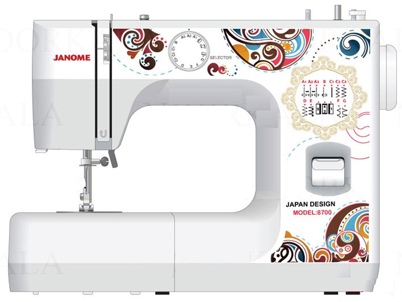 8700 JANOME  Sewing Machine  چرخ گلدوزی